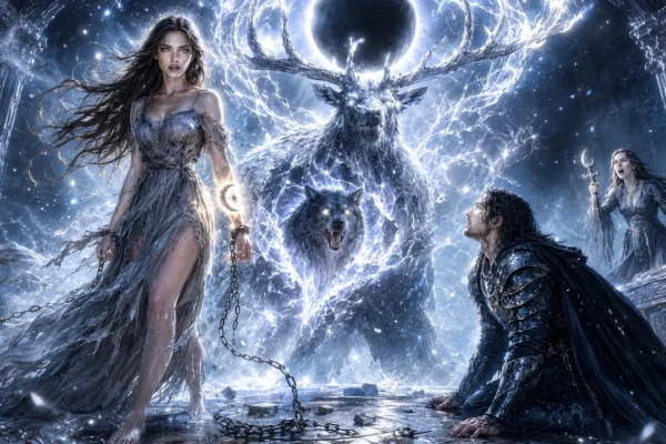 El Rey Alfa ofreció a la chica débil al Ciervo del Eclipse.<p>.<p>.<p> hasta que este pronunció el nombre de su lobo.<p>