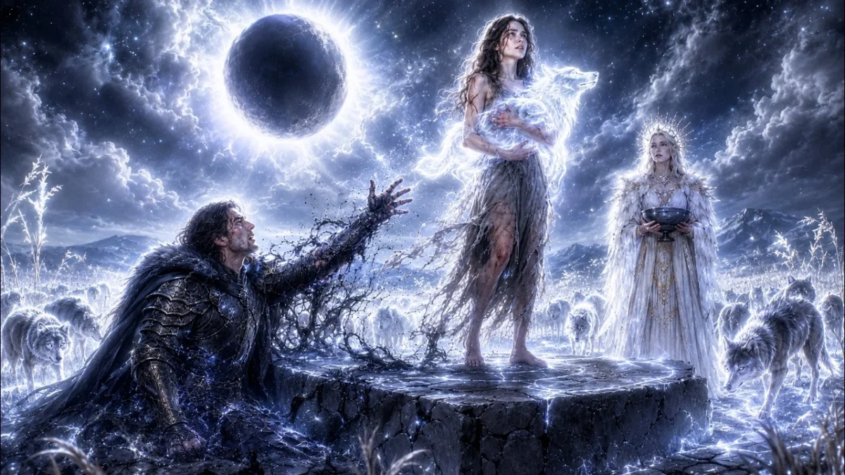 El Rey Alfa sacrificó a la chica sin lobo.<p>.<p>.<p> hasta que la Luna Hambrienta le entregó el suyo.<p>