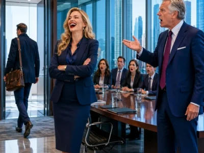 Una fría mañana en la sede central del conglomerado corporativo más prestigioso de la capital parecía una jornada ordinaria de negocios, hasta que una escena humillante en el vestíbulo principal detuvo el paso de decenas de ejecutivos e inversionistas internacionales. Frente a las cámaras de seguridad y ante la mirada atónita de los empleados, el soberbio y recién ascendido director ejecutivo arremetió a carcajadas contra un humilde trabajador del equipo de mantenimiento y limpieza. El empleado, un padre soltero de mirada serena y ropa de faena gastada por los turnos dobles que cumplía para pagar el tratamiento médico de su pequeña hija de cinco años, acababa de pedir un adelanto mínimo de su salario para comprar las medicinas de la niña. Lejos de mostrar empatía, el alto ejecutivo arrojó las monedas de su café al suelo, despidió al trabajador con insultos a voz en cuello frente a todo el edificio y ordenó a los guardias armados que lo expulsaran a empujones a la calle bajo la lluvia.  Durante meses, el magnate había gobernado el consorcio con puño de hierro, ufanándose de su poder absoluto y jactándose de que nadie en el mundo financiero podía cuestionar sus decisiones ni tocar su puesto privilegiado. Para él, aquel modesto obrero que llevaba de la mano a una niña huérfana de madre era una simple cifra descartable, un hombre invisible sin influencias ni futuro al que podía pisotear sin consecuencias. Tras expulsarlo del vestíbulo, el director convocó de inmediato una reunión extraordinaria en el piso cincuenta para presentar ante los accionistas los nuevos recortes salariales, convencido de que su liderazgo era invulnerable y que la humillación del operario quedaría sepultada en el olvido de los pasillos corporativos.  Sin embargo, en el instante en que el ejecutivo tomaba el micrófono en la sala de conferencias para jactarse de sus balances ante el consejo directivo, las puertas de roble se abrieron de golpe bajo un impresionante despliegue protocolar. El mismísimo presidente fundador de la firma matriz transnacional, el patriarca septuagenario que no pisaba la sede desde hacía cinco años, ingresó a la sala acompañado por un notario supremo y dos fiscales comerciales. Con el rostro ensombrecido por una indignación histórica y sin molestarse en responder al saludo tembloroso del director que corrió a tenderle la mano, el mandatario corporativo tomó el control de los altavoces de todo el edificio y, con una voz atronadora que heló la sangre de los presentes, pronunció la frase que desmoronó la farsa de inmediato: «¿Quién se atrevió a despedir al nuevo dueño de esta compañía?».  El silencio en el rascacielos fue sepulcral cuando el patriarca desclasificó el acta fiduciaria de traspaso patrimonial firmada esa misma madrugada ante la corte central: aquel humilde padre soltero al que habían arrojado a la calle no era un operario cualquiera, sino el heredero universal testamentario de la compañía y genio estratégico que años atrás diseñó el sistema operativo sobre el que se fundó el imperio, quien había regresado a la base operativa desde el anonimato para evaluar la integridad moral de los directivos antes de asumir la propiedad absoluta de las acciones. Con los abogados corporativos en pánico al confirmarse que el despido violaba el estatuto de gobierno y los guardias de seguridad dudando a quién obedecer mientras el verdadero dueño reingresaba al edificio con su pequeña hija en brazos, la orden fulminante que el nuevo propietario dictó sobre el destino de los traidores amenaza con reconfigurar el mercado financiero para siempre.  Descubre todos los detalles de esta lección inolvidable de humildad, las revelaciones que destruyeron la arrogancia del ejecutivo y el emocionante desenlace en el reporte especial disponible a continuación.  ¿Crees que la arrogancia de los jefes que maltratan a sus empleados humildes siempre termina cavando su propia ruina, o piensas que en el mundo real el poder casi nunca recibe su merecido?