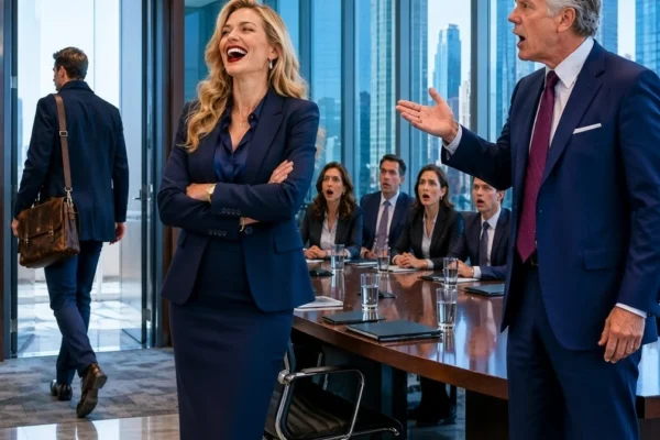 Una fría mañana en la sede central del conglomerado corporativo más prestigioso de la capital parecía una jornada ordinaria de negocios, hasta que una escena humillante en el vestíbulo principal detuvo el paso de decenas de ejecutivos e inversionistas internacionales. Frente a las cámaras de seguridad y ante la mirada atónita de los empleados, el soberbio y recién ascendido director ejecutivo arremetió a carcajadas contra un humilde trabajador del equipo de mantenimiento y limpieza. El empleado, un padre soltero de mirada serena y ropa de faena gastada por los turnos dobles que cumplía para pagar el tratamiento médico de su pequeña hija de cinco años, acababa de pedir un adelanto mínimo de su salario para comprar las medicinas de la niña. Lejos de mostrar empatía, el alto ejecutivo arrojó las monedas de su café al suelo, despidió al trabajador con insultos a voz en cuello frente a todo el edificio y ordenó a los guardias armados que lo expulsaran a empujones a la calle bajo la lluvia.  Durante meses, el magnate había gobernado el consorcio con puño de hierro, ufanándose de su poder absoluto y jactándose de que nadie en el mundo financiero podía cuestionar sus decisiones ni tocar su puesto privilegiado. Para él, aquel modesto obrero que llevaba de la mano a una niña huérfana de madre era una simple cifra descartable, un hombre invisible sin influencias ni futuro al que podía pisotear sin consecuencias. Tras expulsarlo del vestíbulo, el director convocó de inmediato una reunión extraordinaria en el piso cincuenta para presentar ante los accionistas los nuevos recortes salariales, convencido de que su liderazgo era invulnerable y que la humillación del operario quedaría sepultada en el olvido de los pasillos corporativos.  Sin embargo, en el instante en que el ejecutivo tomaba el micrófono en la sala de conferencias para jactarse de sus balances ante el consejo directivo, las puertas de roble se abrieron de golpe bajo un impresionante despliegue protocolar. El mismísimo presidente fundador de la firma matriz transnacional, el patriarca septuagenario que no pisaba la sede desde hacía cinco años, ingresó a la sala acompañado por un notario supremo y dos fiscales comerciales. Con el rostro ensombrecido por una indignación histórica y sin molestarse en responder al saludo tembloroso del director que corrió a tenderle la mano, el mandatario corporativo tomó el control de los altavoces de todo el edificio y, con una voz atronadora que heló la sangre de los presentes, pronunció la frase que desmoronó la farsa de inmediato: «¿Quién se atrevió a despedir al nuevo dueño de esta compañía?».  El silencio en el rascacielos fue sepulcral cuando el patriarca desclasificó el acta fiduciaria de traspaso patrimonial firmada esa misma madrugada ante la corte central: aquel humilde padre soltero al que habían arrojado a la calle no era un operario cualquiera, sino el heredero universal testamentario de la compañía y genio estratégico que años atrás diseñó el sistema operativo sobre el que se fundó el imperio, quien había regresado a la base operativa desde el anonimato para evaluar la integridad moral de los directivos antes de asumir la propiedad absoluta de las acciones. Con los abogados corporativos en pánico al confirmarse que el despido violaba el estatuto de gobierno y los guardias de seguridad dudando a quién obedecer mientras el verdadero dueño reingresaba al edificio con su pequeña hija en brazos, la orden fulminante que el nuevo propietario dictó sobre el destino de los traidores amenaza con reconfigurar el mercado financiero para siempre.  Descubre todos los detalles de esta lección inolvidable de humildad, las revelaciones que destruyeron la arrogancia del ejecutivo y el emocionante desenlace en el reporte especial disponible a continuación.  ¿Crees que la arrogancia de los jefes que maltratan a sus empleados humildes siempre termina cavando su propia ruina, o piensas que en el mundo real el poder casi nunca recibe su merecido?