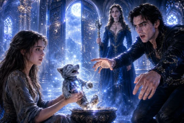El Rey Alfa le ordenó quemar los muñecos de lobo.<p>.<p>.<p> hasta que uno lloró con su voz.<p>