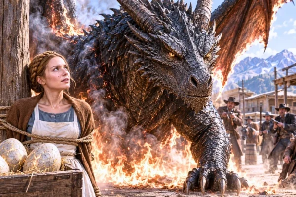 Intentaron quemarla por proteger los huevos de dragón; el dragón atravesó el fuego para salvarla.<p>