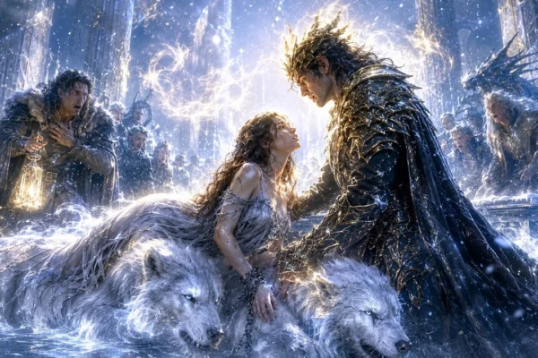 El Rey Alfa la envió a morir.<p>.<p>.<p> pero los Lobos de Hielo la devolvieron como su Luna.<p>