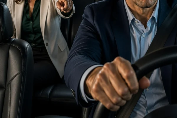 Nadie en su sano juicio habría imaginado que el hombre al volante de aquel modesto sedán negro guardaba las llaves de un pasado que la mujer más poderosa de la ciudad intentaba enterrar a toda costa. La noche caía con una lluvia densa y gélida sobre las avenidas metropolitanas cuando ella salió apresurada del rascacielos financiero, acosada por llamadas urgentes, contratos millonarios al borde del colapso y la implacable presión de una junta directiva que buscaba cualquier pretexto para arrebatarle el control absoluto de su emporio corporativo. Exhausta, empapada y desconfiando de sus propios guardaespaldas tras detectar una fuga interna de información confidencial, decidió prescindir de su chófer habitual y solicitar un transporte privado a través de una aplicación digital con una identidad ficticia. No buscaba una conversación agradable ni un trato especial, únicamente un trayecto rápido y anónimo hacia su refugio en las colinas antes de que los reflectores de la prensa y las sombras de sus adversarios terminaran de cercarla por completo.  Al subir al vehículo, apenas reparó en la figura del conductor: un hombre sereno de mirada atenta que mantenía en el asiento delantero una pequeña mochila escolar decorada con dibujos infantiles y un termo de café tibio. Aquel hombre era un padre soltero que encadenaba hasta tres turnos diarios de conducción nocturna para costear las terapias médicas y los estudios de su única hija tras haber quedado viudo años atrás. Para él, aquella pasajera elegante y visiblemente alterada no era más que otra carrera en medio del temporal, una oportunidad indispensable para completar el dinero del alquiler antes de que venciera el plazo matutino. La ejecutiva dio únicamente una dirección genérica en la zona periférica y se sumergió de inmediato en sus pantallas luminosas, revisando balances y cifras críticas con la urgencia de quien sabe que cada minuto perdido puede costarle una dinastía entera construida a base de sacrificios personales.  La tranquilidad aparente se quebró de manera abrupta cuando dos todoterrenos con lunas tintadas comenzaron a seguir el rastro del automóvil con maniobras hostiles en plena autovía principal. Al comprender que sus rivales habían localizado su posición y que los accesos comerciales hacia la urbanización privada estaban bloqueados por una supuesta avería técnica premeditada, el pánico se apoderó de la ejecutiva. Fue en ese instante crítico cuando el conductor apagó la pantalla del navegador satelital, apagó las luces interiores del vehículo y giró el volante con una precisión milimétrica hacia un sendero secundario sin señalización oficial. Sin dudar un solo segundo ni pedir confirmación, condujo a través de una antigua red de caminos industriales abandonados, túneles de mantenimiento fuera del mapa público y compuertas de acceso restringido que únicamente los antiguos fundadores de la firma original y los miembros del círculo más hermético de la familia fundadora conocían a fondo. La mujer quedó paralizada al ver cómo aquel modesto trabajador introducía manualmente los códigos de seguridad correctos en las barreras mecánicas oxidadas sin titubear, sorteando la persecución con una familiaridad escalofriante que ninguna persona ajena a su propio linaje familiar jamás habría podido poseer.  Al llegar ilesos a la entrada privada de la residencia, ella lo confrontó con la voz entrecortada, exigiéndole saber cómo un simple conductor de turno nocturno dominaba al milímetro la ruta secreta diseñada exclusivamente por su propio padre antes de desaparecer del mapa público dos décadas atrás. El hombre bajó lentamente la mirada hacia una gastada fotografía que llevaba sujeta al parasol del coche, revelando ante la ejecutiva una verdad familiar y corporativa que nadie dentro de los informes financieros se atrevió a escribir jamás y que cambiaba para siempre la verdadera propiedad de toda la corporación que ella juraba defender sola.  Nadie sospecha cuál es el verdadero lazo que une la vida de este humilde conductor con el imperio de la mujer más influyente de la industria ni qué decisión tomará ella tras descubrir el documento que él guarda en la guantera de su viejo automóvil. Lee la crónica completa de esta impactante noche y descubre la verdad definitiva a través del enlace oficial.  Si descubrieras que la persona anónima que te salvó la vida en tu peor momento es en realidad la verdadera heredera del lugar donde tú estás al mando, ¿compartirías el poder voluntariamente o intentarías proteger tu posición a toda costa? Déjanos tu postura sincera en los comentarios.